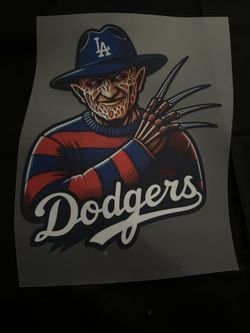 Los Angeles Dodgers Freddy Krueger Heat Transfer 