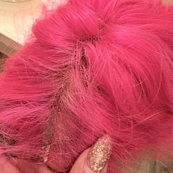 100% Human Hair Lace Wig 20 Inch PINK 