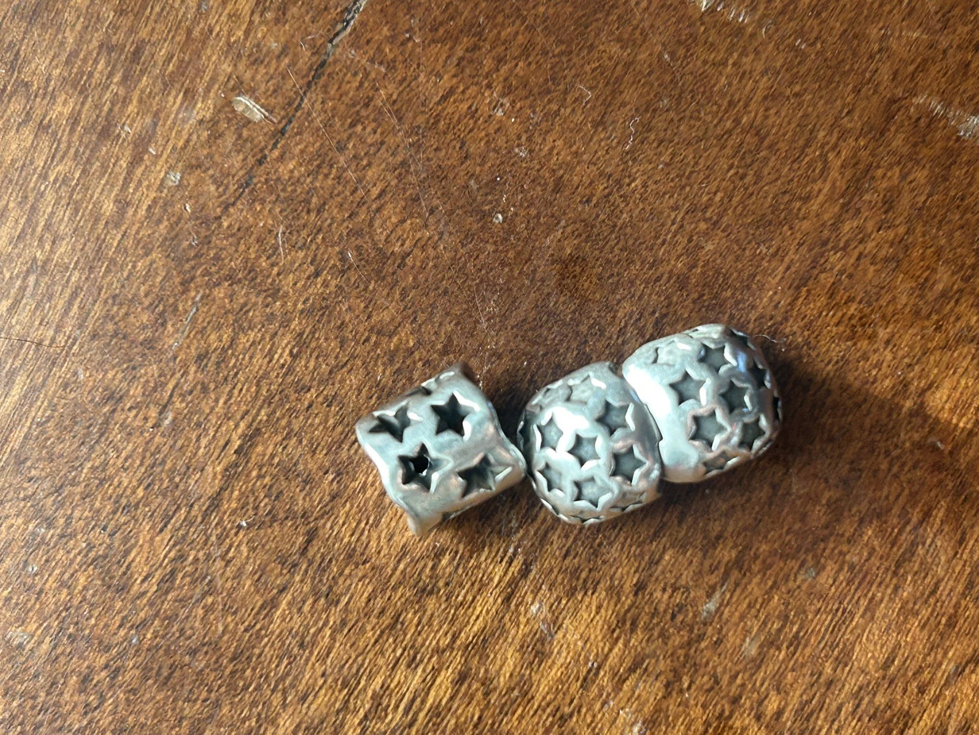 2 pandora bracelet charm spacers