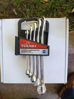 Hyper Tough 5 Piece Combination Wrench Set