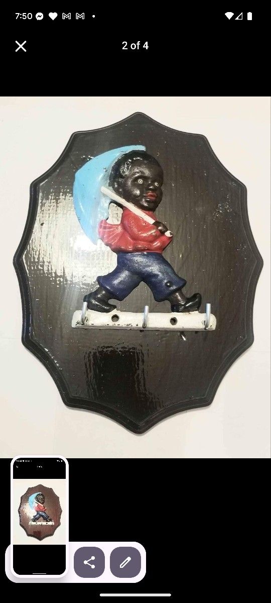 Lil Black Boy Key Chain Holder