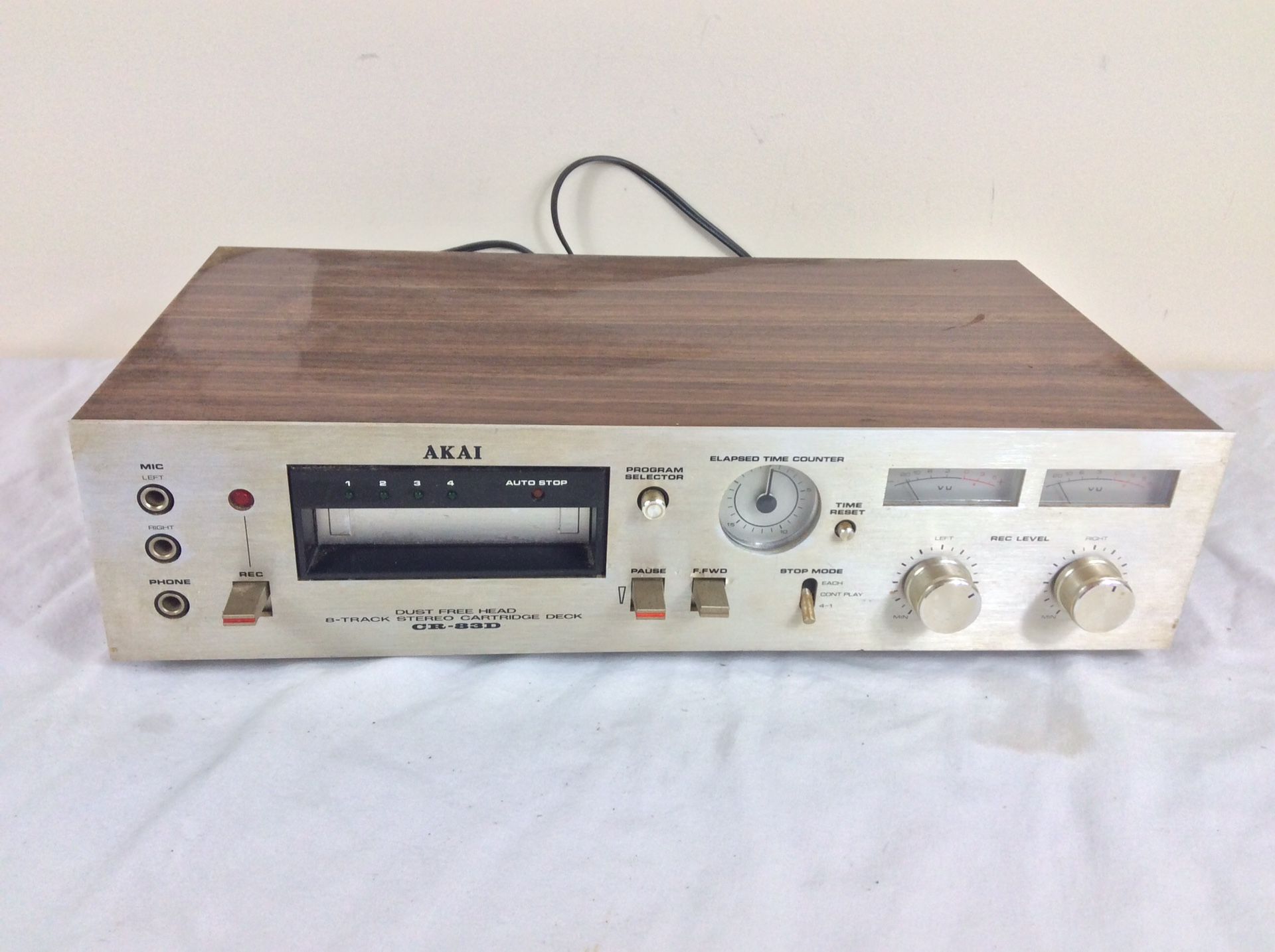 Vintage Rare Akai CR-83D 8 Track Stereo Player/Recorder
