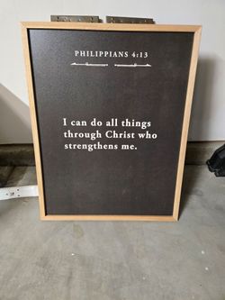 Philippians 4:13 Framed Wall Sign