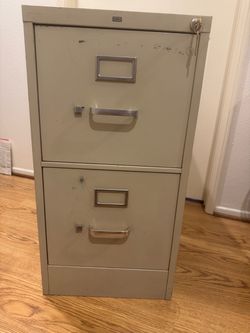HON 2-Drawer Metal Filing Cabinet with 2 keys
