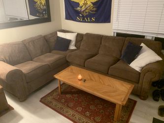 Large Brown Sectional Couch