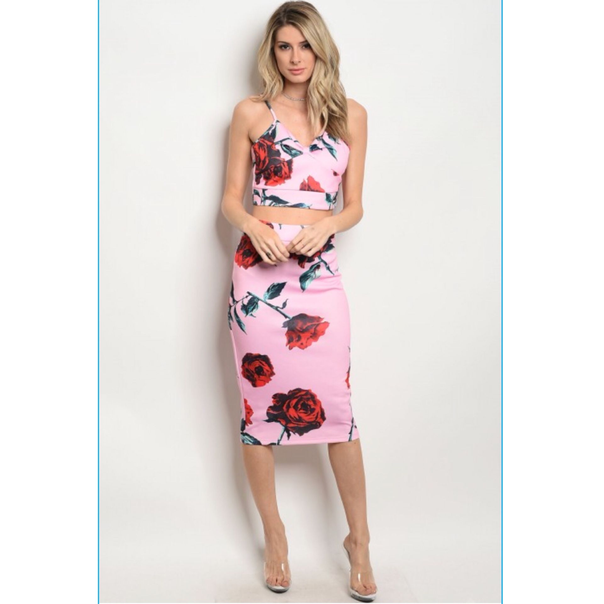 Pink Floral 2 Piece Set