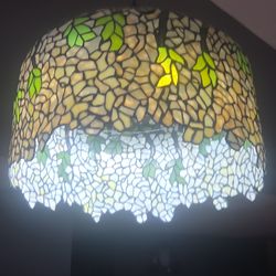 Tiffany lamp OLD A+ Beautiful GLASS Branches Colors HAND MADE
