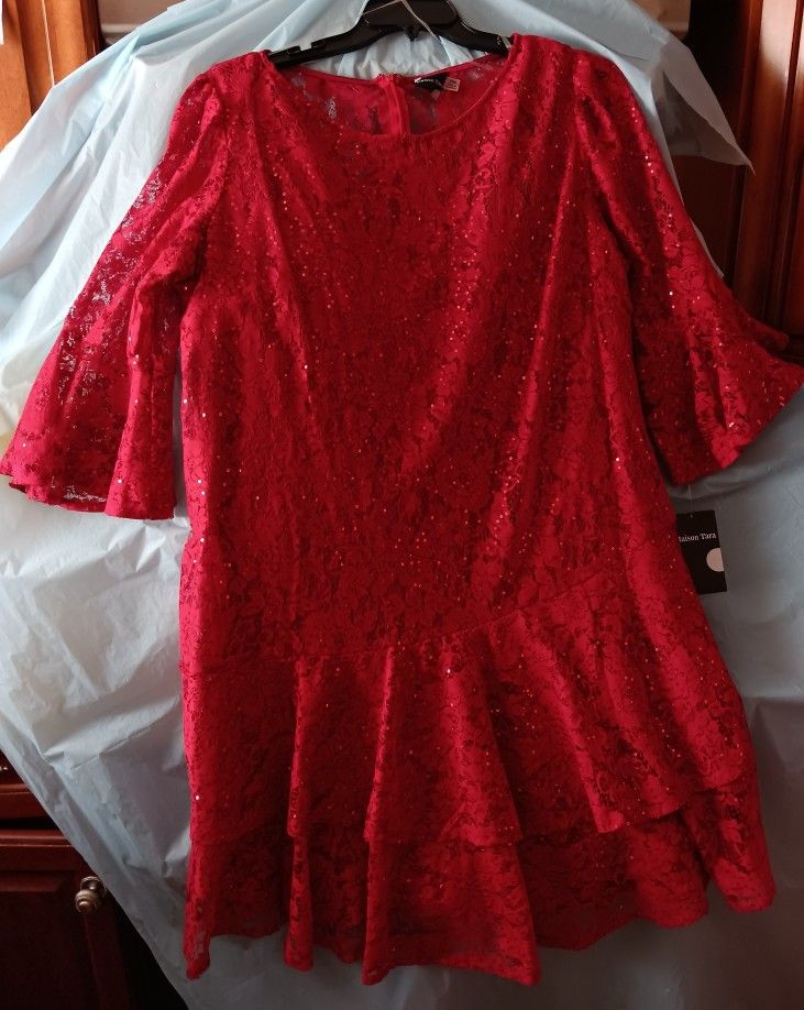 Red Ready Sequins Dress