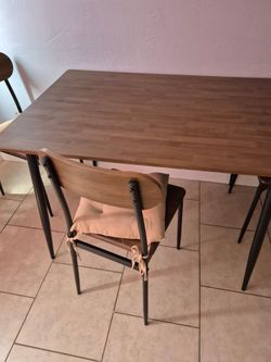 Table three chairs