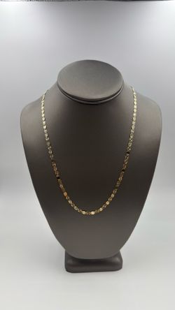 14KT GOLD TRI-COLOR 23” VALENTINO LINK CHAIN 6.5GR