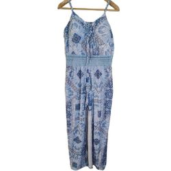 No Boundaries Paisley Print Boho Duster Romper