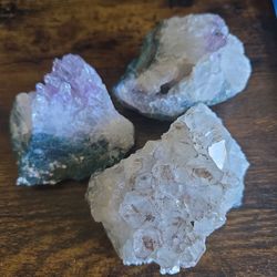 Pieces of amethyst geode