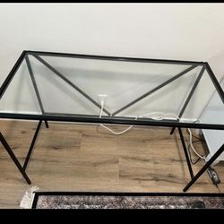 Black Glass Desk/Vanity