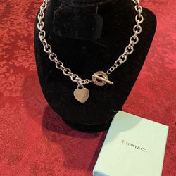 Tiffany Heart Tag Toggle Necklace