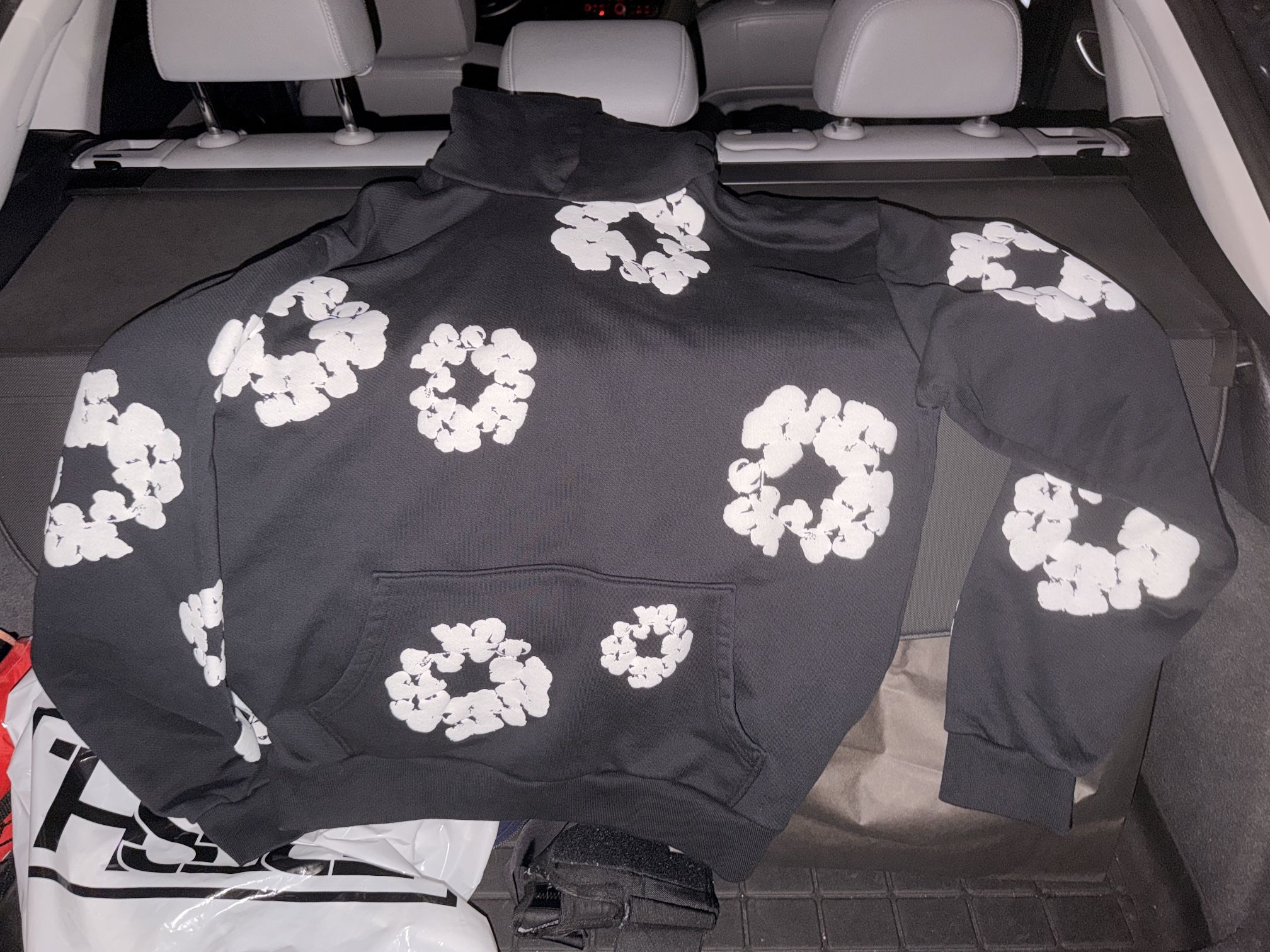 Black Denim Tear Hoodie Size L Authentic