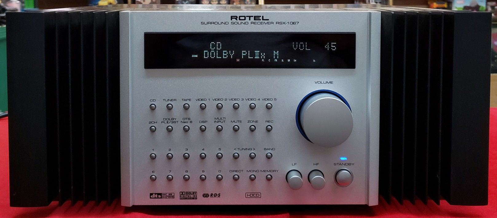 Rotel RSX 1067 7.1 Channel Surround Sound Stereo Receiver with Remote & Manuals Working