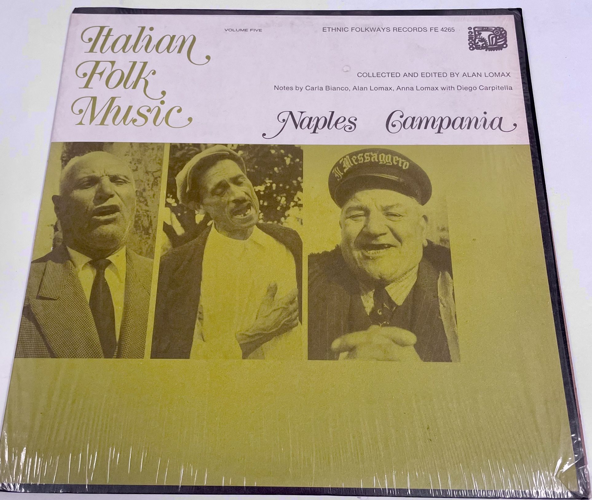 Italian Folk Music Volume 5 Napels Campania LP FE 4265 Ethnic VG+
