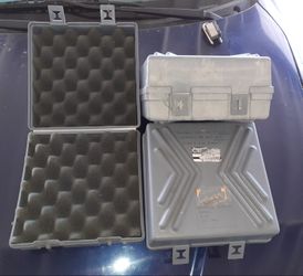 Lot of 3 Padded Plastic Storage Containers