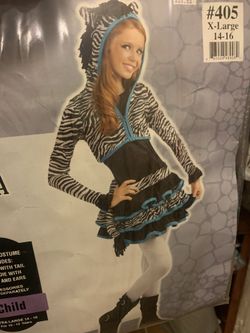 Zebra Girl Costume XL 14/16