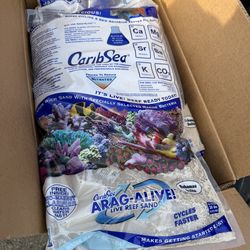 3 Bags CaribSea Arag-Alive Live Reef Sand 20lb – Saltwater – New