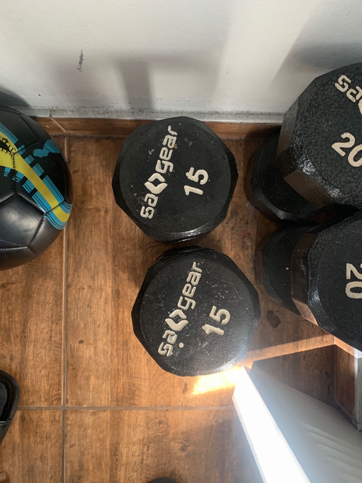 Dumbbells 15 pounds and 30 pounds sets
