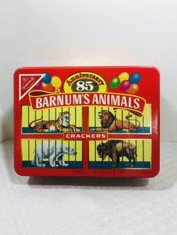 Vintage 1987 Barnum & Bailey 85th Anniversary Animal Crackers Tin