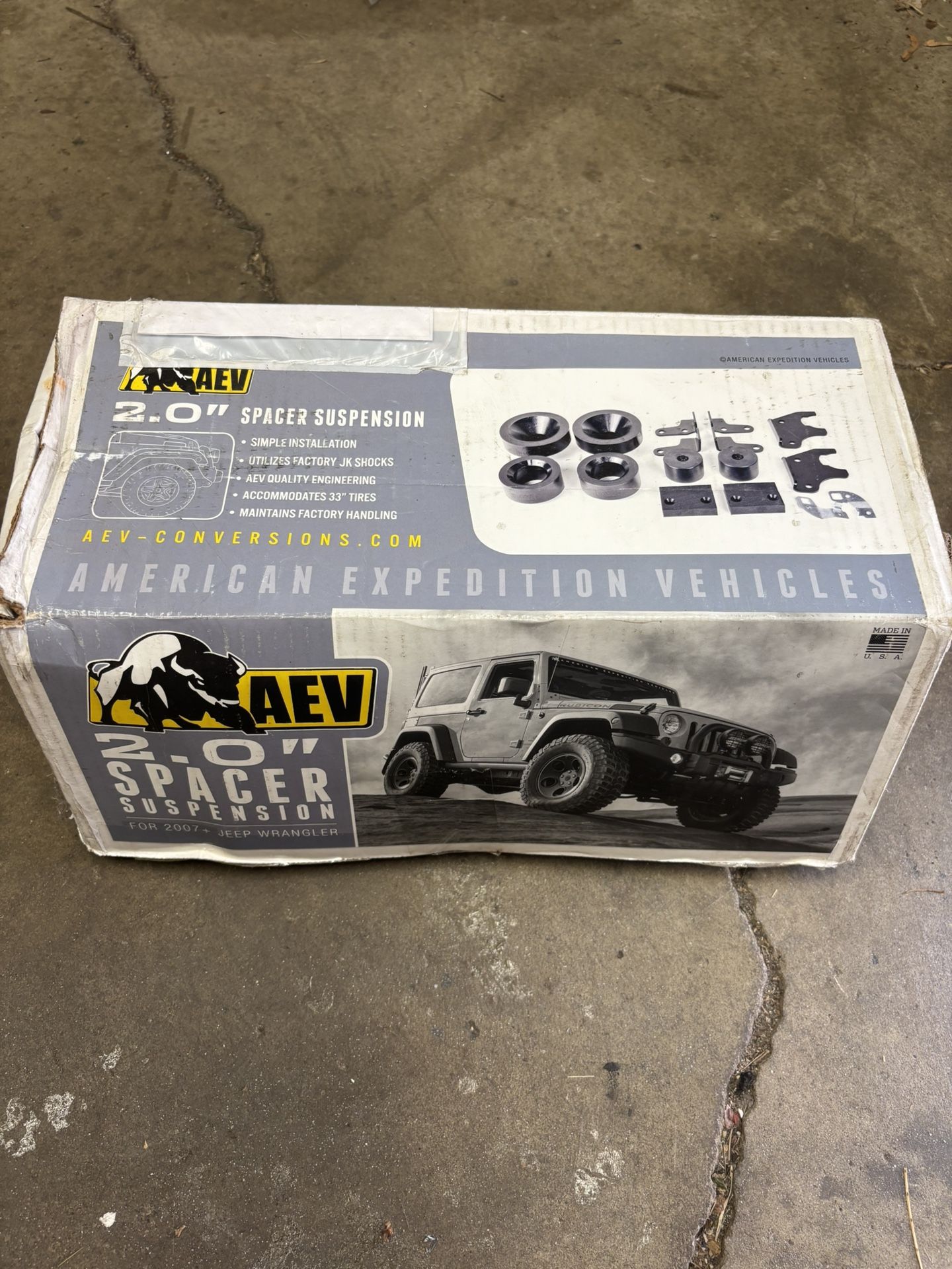 Jeep JK Wrangler 2007-2018 AEV 2" Spacer Suspension Lift Kit