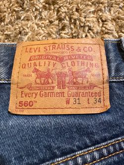 VTG Levi's 560 Loose Fit Tapered Leg Jeans Size 31x34 Blue