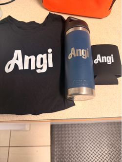 YETI Rambler/Sticker, Angi T-Shirt & Koozie