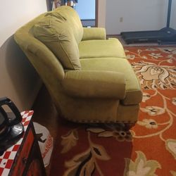 Olive Green Beautiful Loveseat””pending””