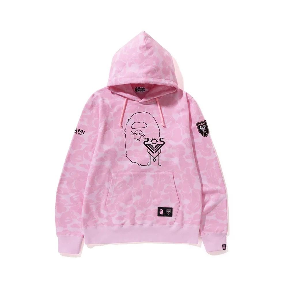 Bape X Inter Miami Cf Camo Pullover Hoodie