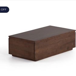 Transformer Coffee Table - Panel Storage - Dark Walnut