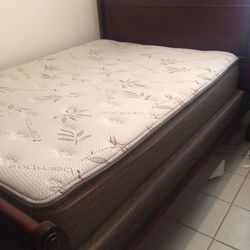 Queen Bed Frame and Mattress. 