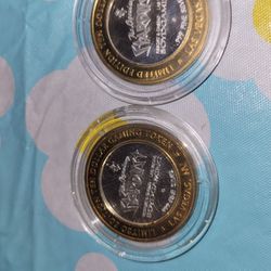 2 Vintage Stardust Silver Coins