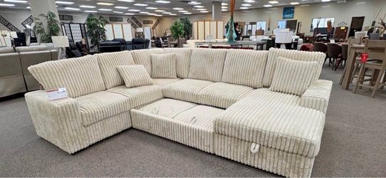 NEW SECTIONAL SLEEPER, PULLOUT WITH STORAGE, INCLUDING FREE DELIVERY
