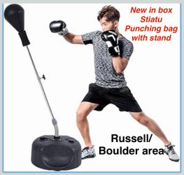 Punching Bag with Stand, Height Adjustable Boxing Speed Bag. Russell/Boulder area
