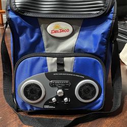 Del Taco Insulated Bag Cooler Lunch Tote w/ Radio