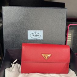 Prada clutch With crossbody Strap 