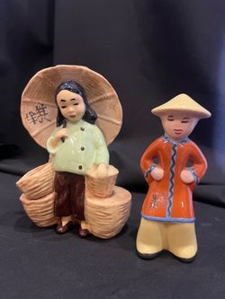Vintage Asian Ceramic Figurines – Pair