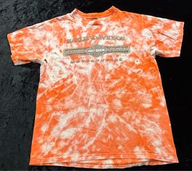 Men Medium Vintage Harley-Davidson Joplin, MO Orange Tie-Dye T-Shirt