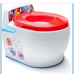 The First Years Spidey and his Amazing Friends Potty Training Toilet - 2-in-1 Potty & Removable Toddler Toilet Seat Attachment with Flush Sounds - Inc