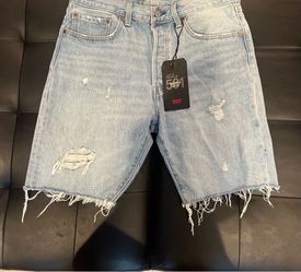 Levi’s Premium 501 High Rise Shorts Distressed NWT Men’s Sz 30 Big E Button Fly