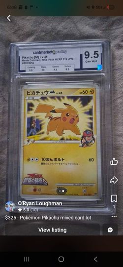 9.5 graded japanese pikachu arceus set promo card
