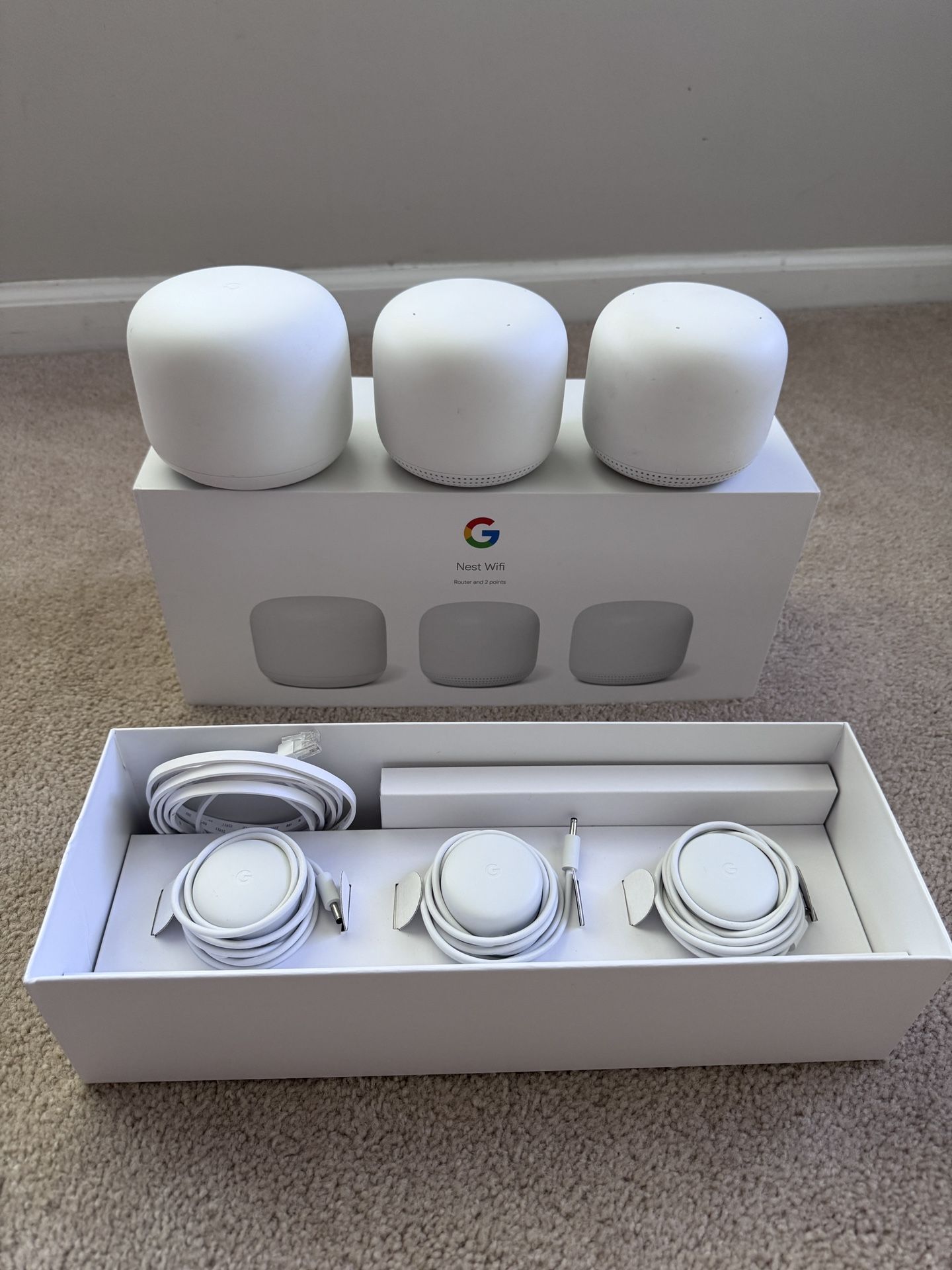 Google Nest Wifi Router H2D H2E Point 3 Pack