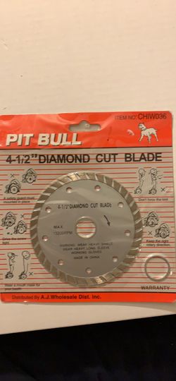 Pit Bull 4-1/2" DIAMOND BLADE - concrete cement tile wet dry cutting wheel blades