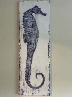Seahorses Hand Painted Wall Art