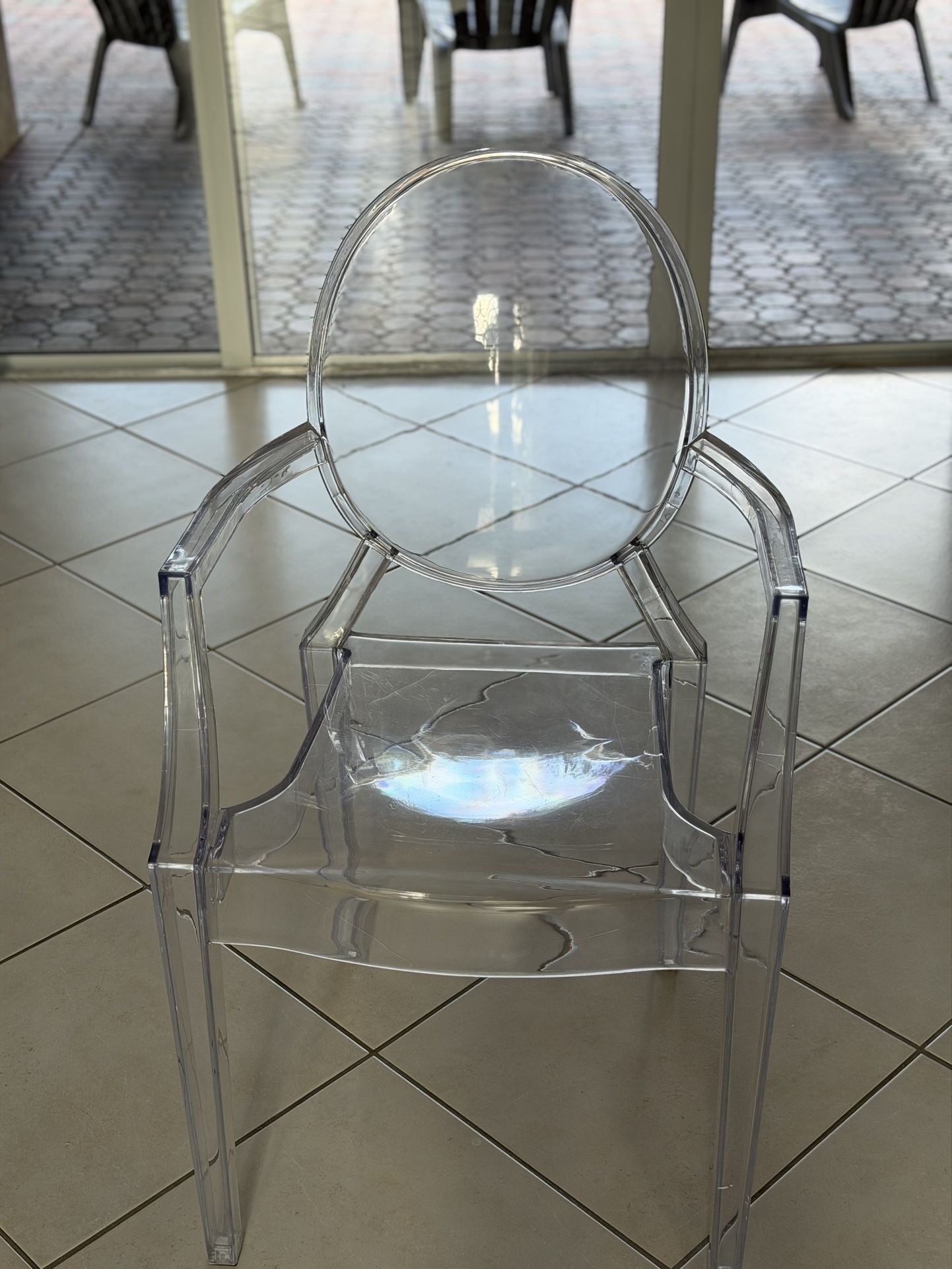 Set of 8 Clear Acrylic Dining Chairs 