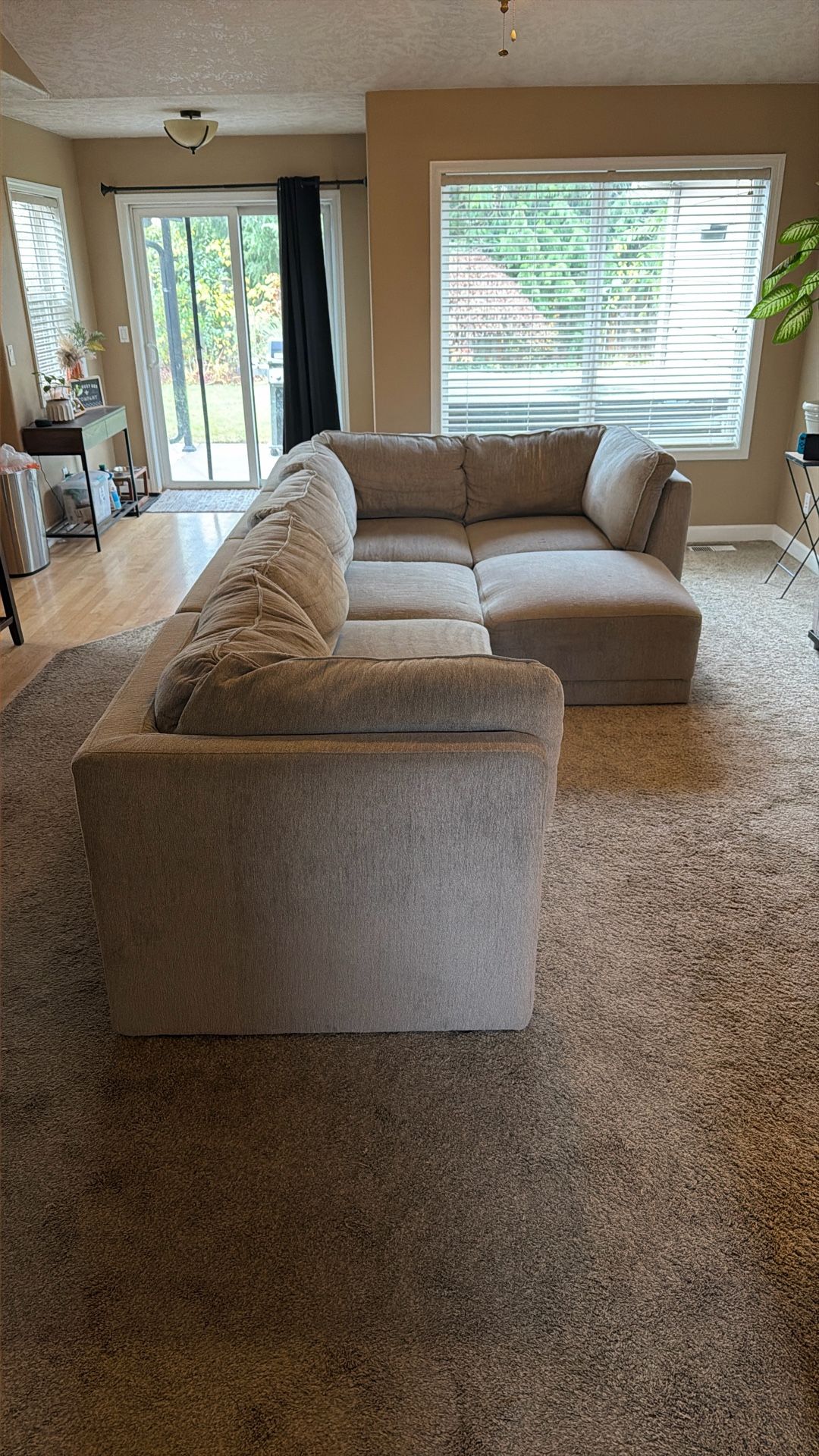 Large Gray Sectional Couch 