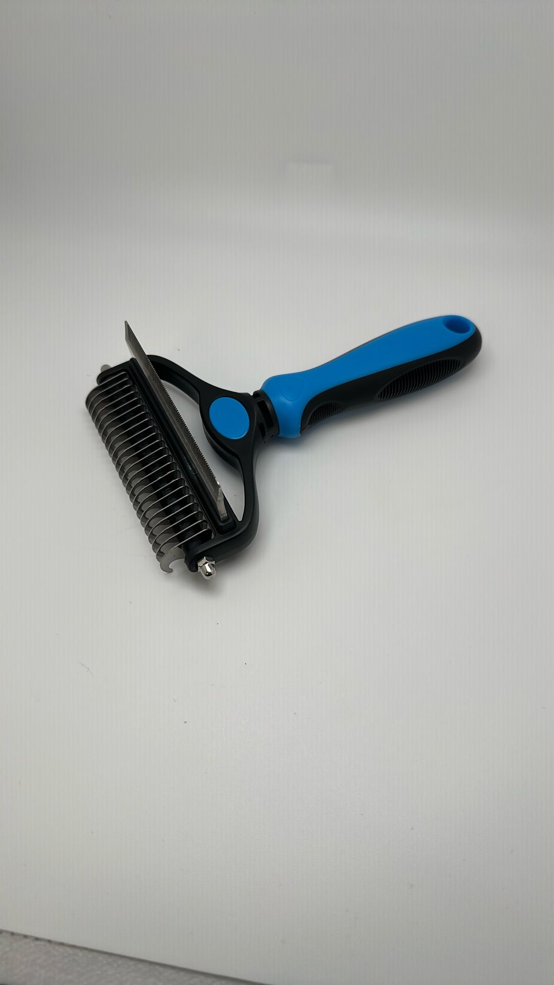“Dog &Cat Grooming Brush-Deshedding Tool For Short &long Hair Pets, Blue Easy Clean”