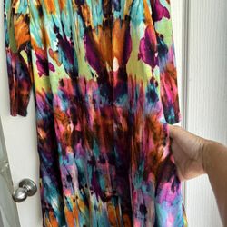 Women’s size small oversized flowy multicolor Honeyme Boutique dress,new